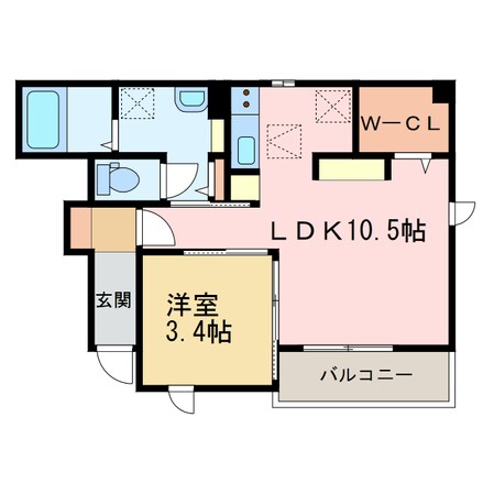 カーサ　ブラーボ　ドゥーエの物件間取画像